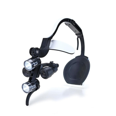 BILUMIX CASCHETTO BIANCO CON DUE LUCI DUE BATTERIE BORSA RIGIDA